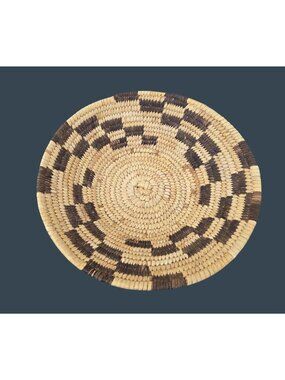 Vintage Papago Tohono O'odham Hand-Woven Native American Basket 9"